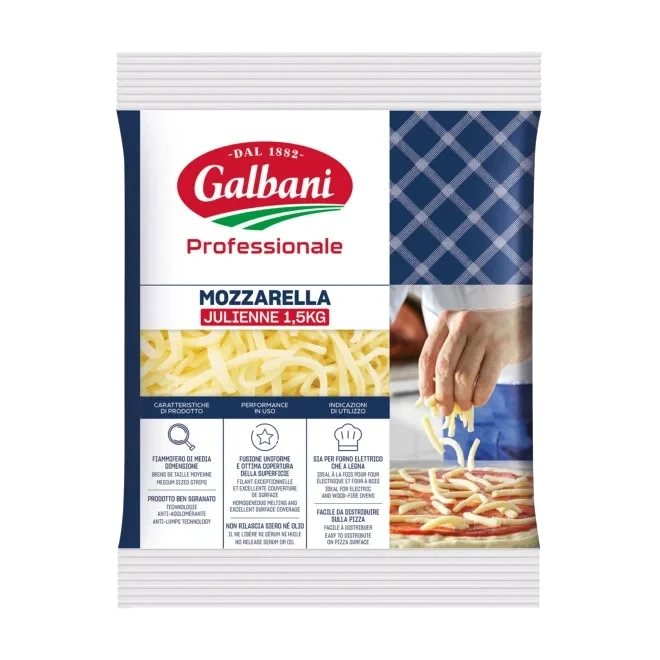 Mozzarella Julienne strimlad