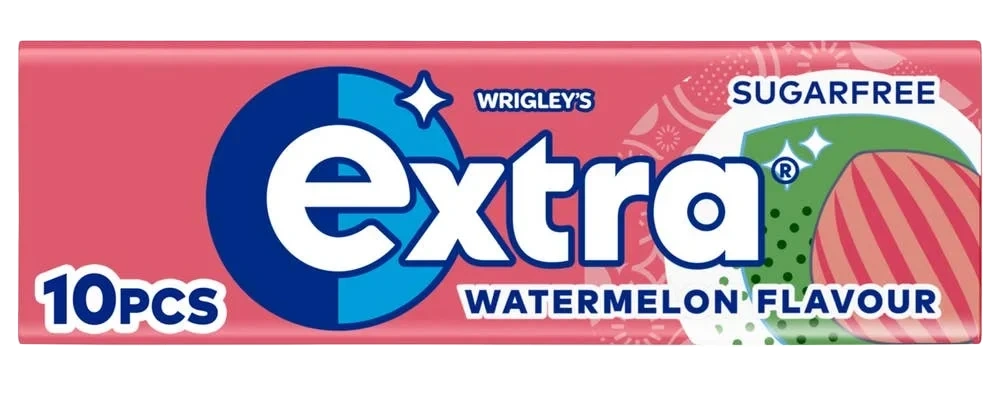 Extra Vannmelon Smak Sukkerfri 10 stk, 14 g