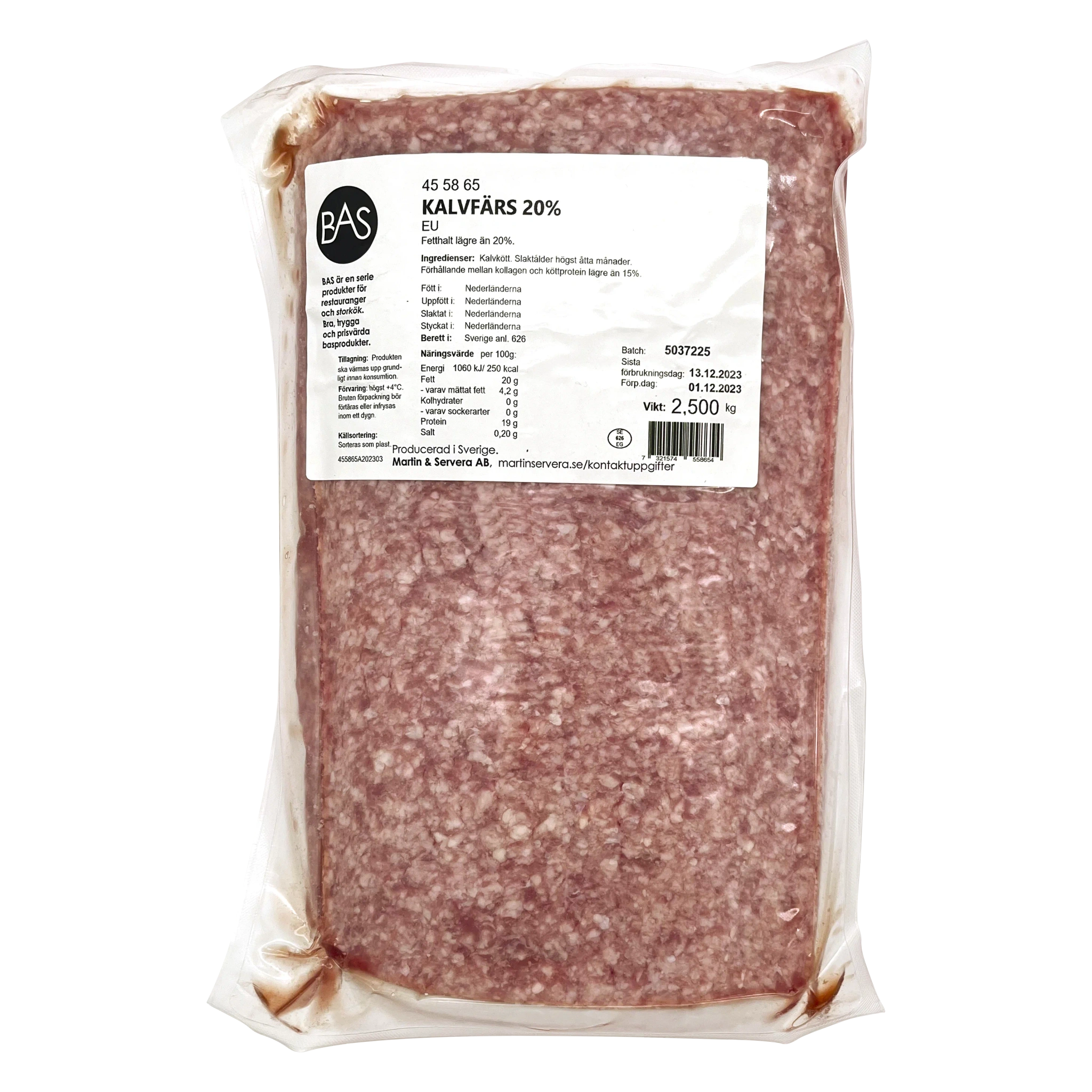 Kalvfärs 20%