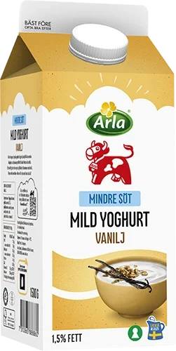 Mild yoghurt vanilj lättsockrad 1.5%