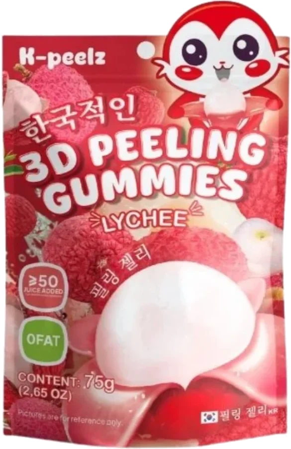 K-Peelz Lychee 3D Peeling Gummies 75g