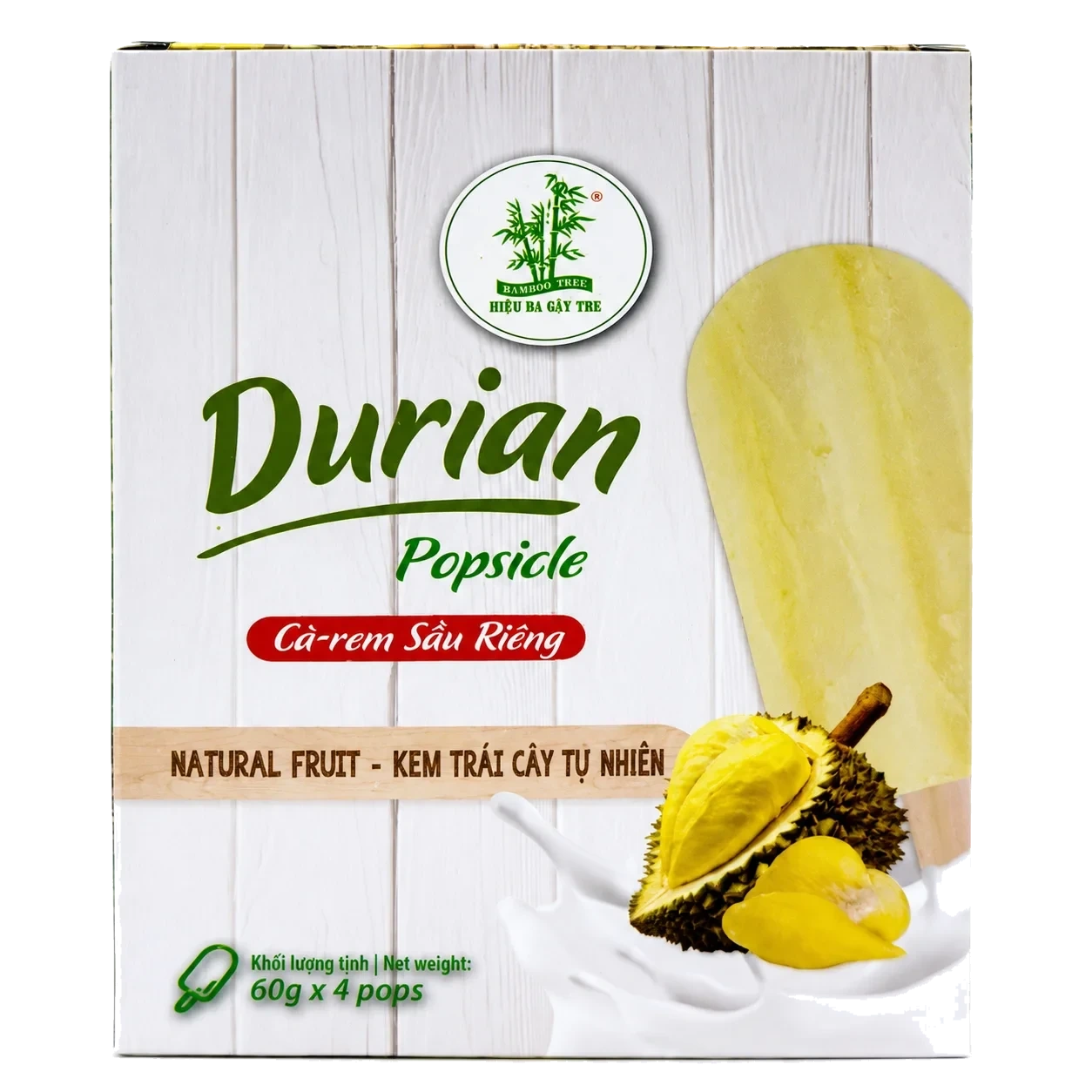 Bamboo Tree Durian Ice Pop 4-pack 240g