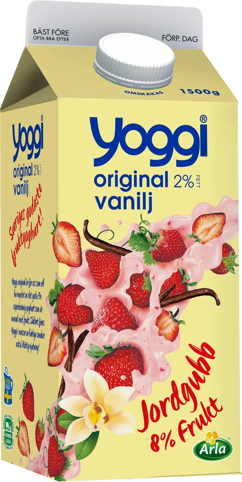 Original yoghurt jordgubb / vanilj 1500 g