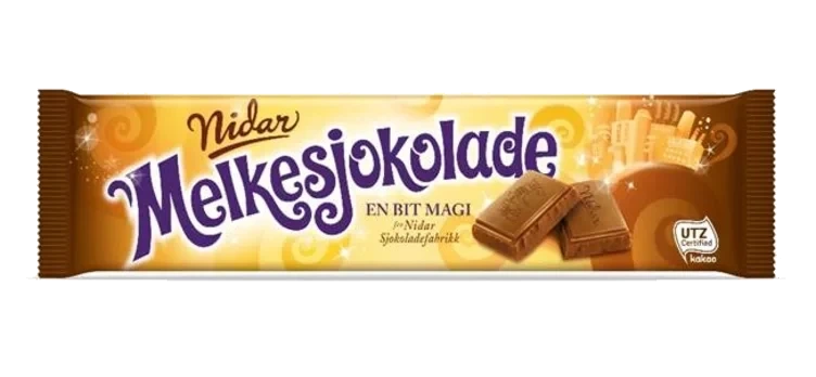 Nidar melkesjokolade 180g