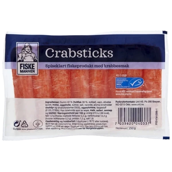 Crabsticks Msc 250g Fiskemannen
