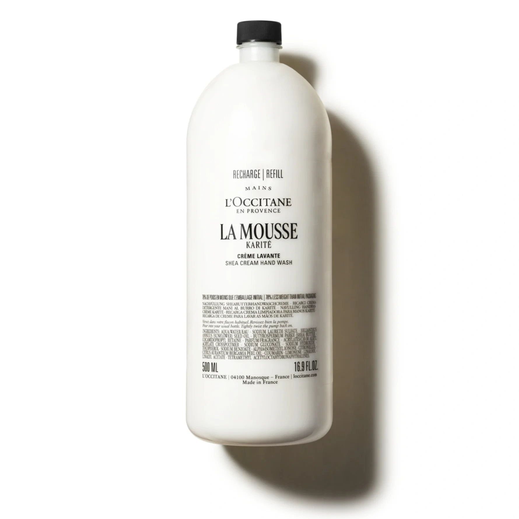 L'Occitane En Provence Shea (Karité) Cream Hand Wash Refill 500 ml, Refill