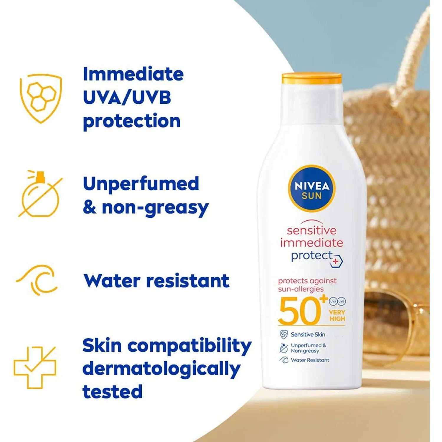 NIVEA Sun Sensitive Immediate Protect Lotion SPF50+