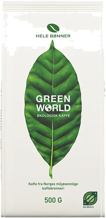 Green world økologisk kaffe   6x500g