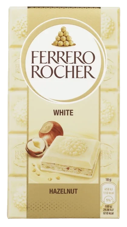 Ferrero Rocher Tablet Hvit Sjokolade 90g