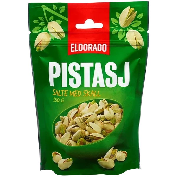 Pistasj Nøtter Salte m/skall 150g Eldorado