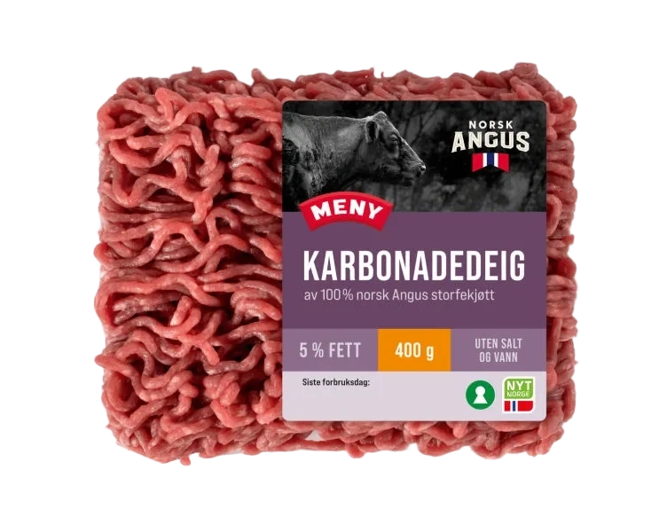 Karbonadedeig Angus 5% 400g Meny