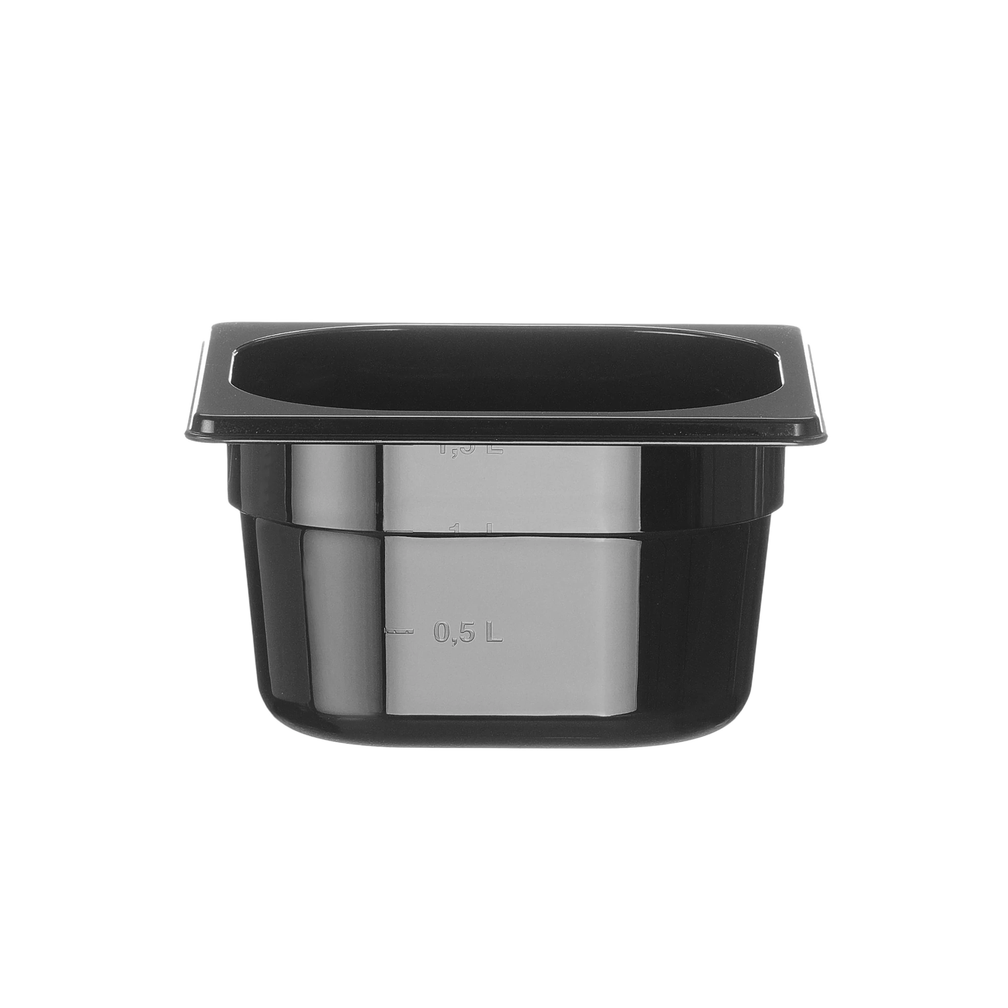 Behållare GN 1/6 svart polykarbonat