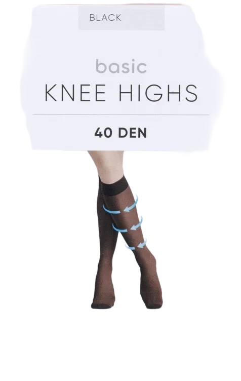 Support Knee Highs Black La Mote