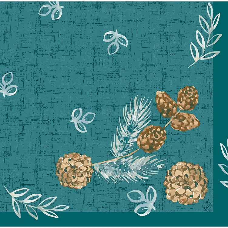 Serviett dunisoft 40cm pine cones  60stk