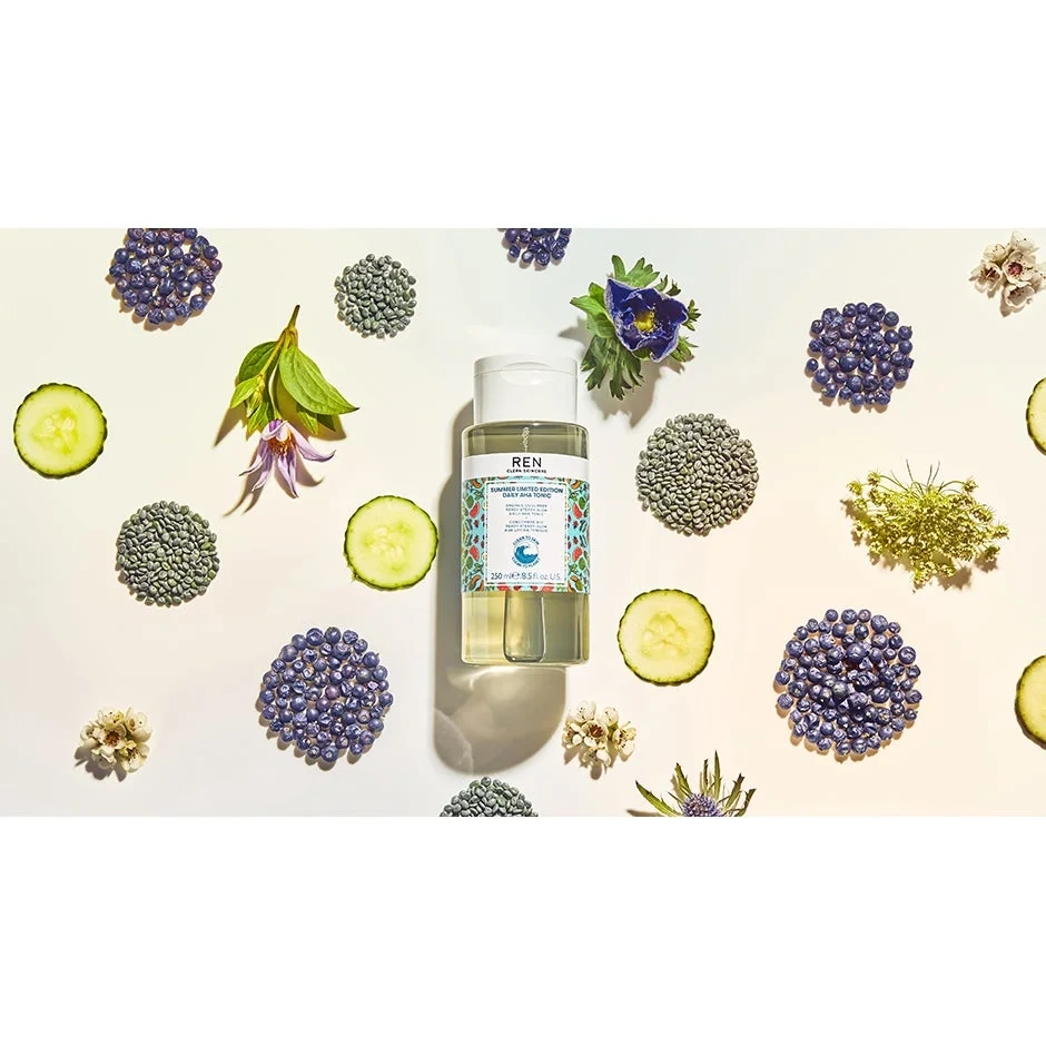 REN Organic Cucumber Ready Steady Glow AHA Tonic