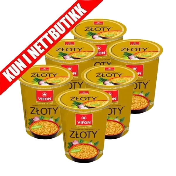 Koppnudler med Kyllingsmak (Brett 6 stk x 60g)