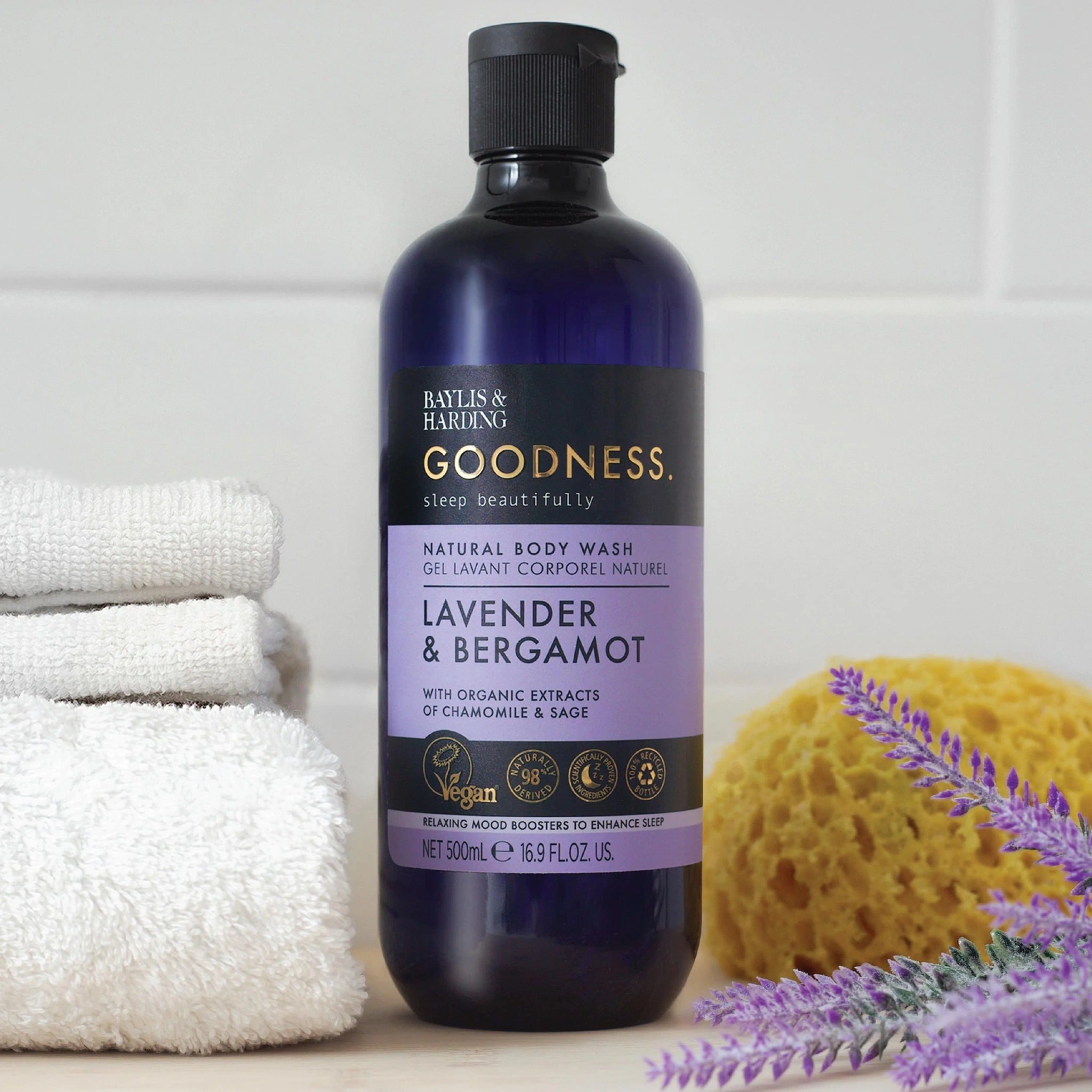 Baylis & Harding Goodness Sleep Lavender & Bergamot Body Wash, 500 ml
