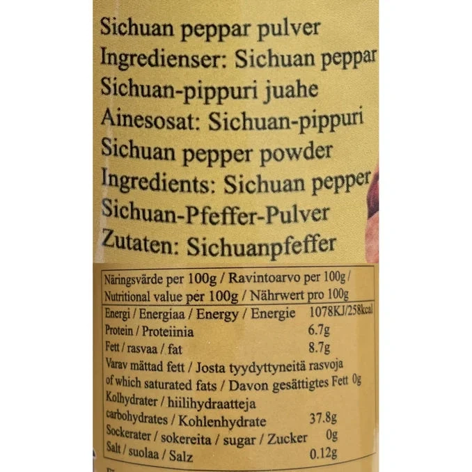 Sichuanpeppar Pulver