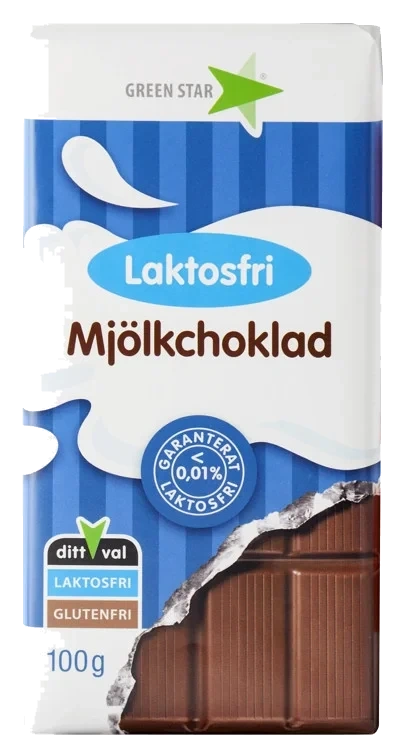 Melkesjoko laktosefri green star  100g