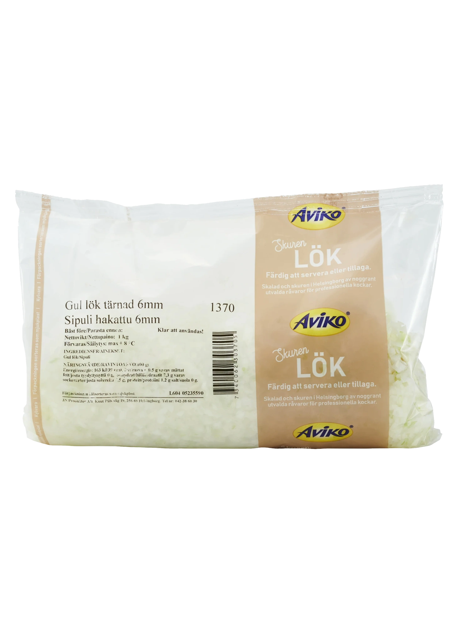 Gul lök tärnad 6 mm