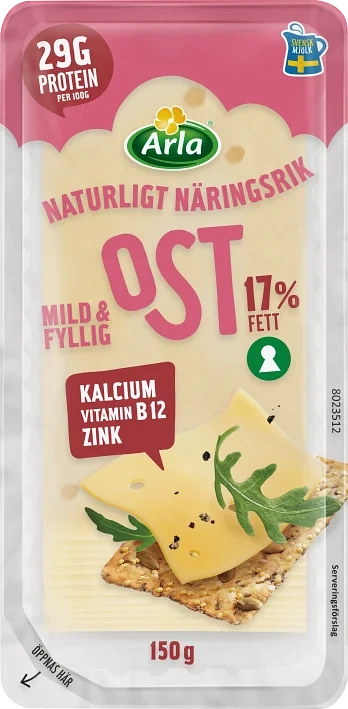 Mild / Fyllig 17% skivad ost