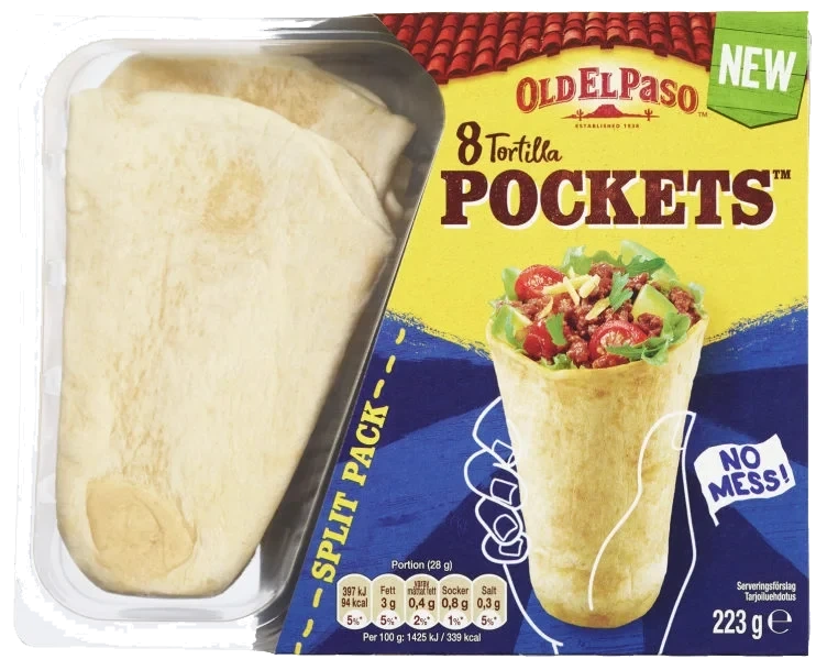 Old El Paso Tortilla Pockets 4x223g