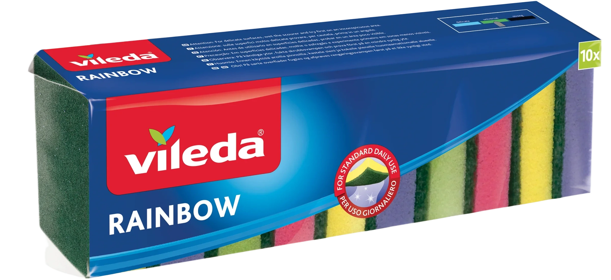 Rainbow skrubbsvamp 10 st