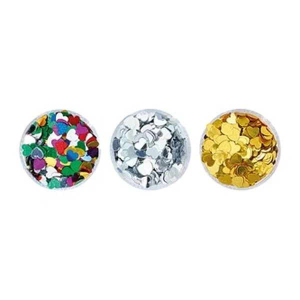 Paljetter Minihjerter 3-pk