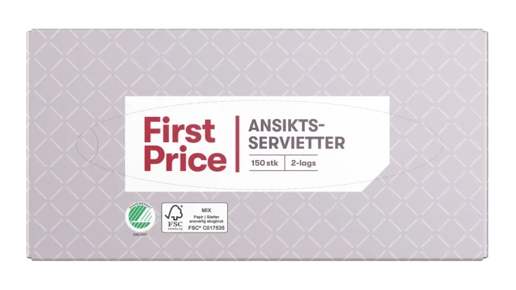Ansiktsservietter 150stk First Price