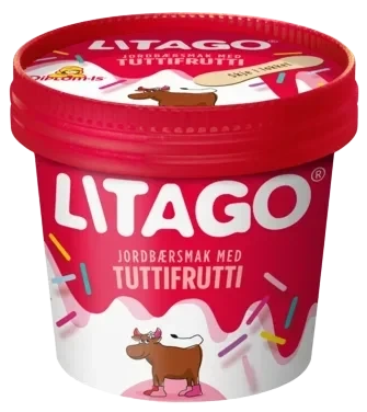 Litago Jordbærsmak med Tuttifrutti 160ml