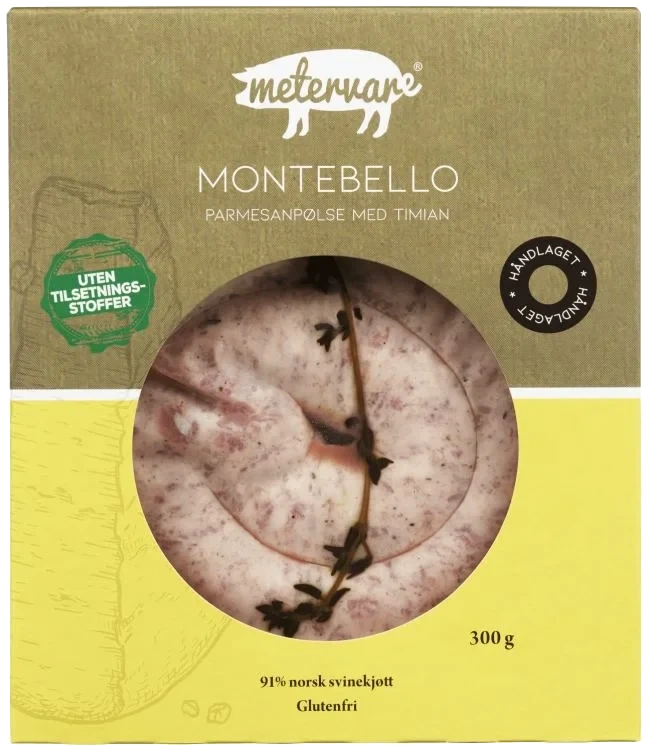Montebello Rå Parmesanpølse 300g Metervare