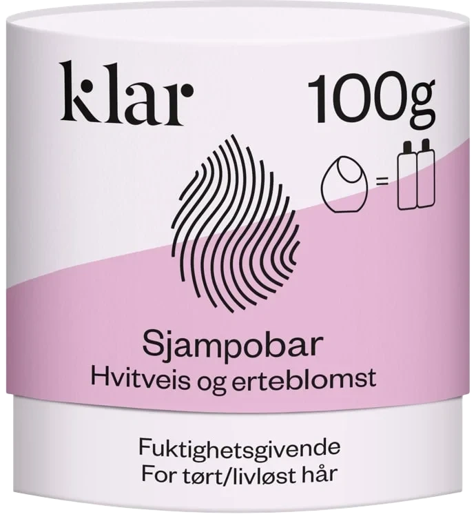 Klar Sjampobar Hvitveis og Erteblomst