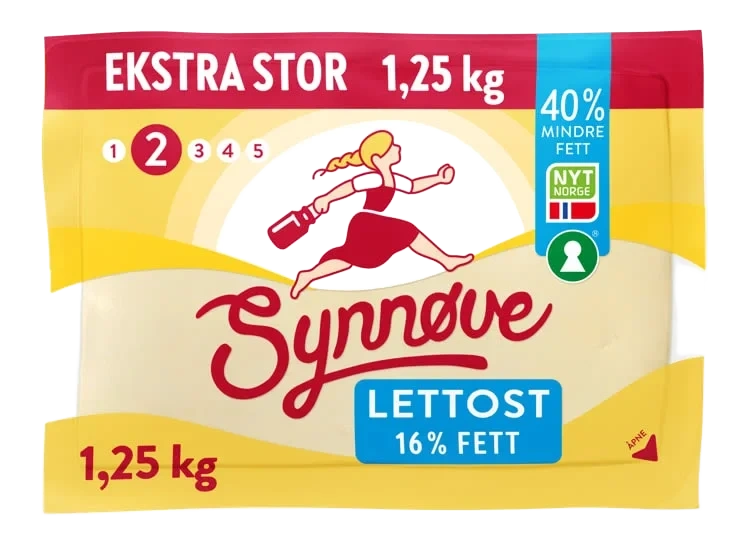 Gulost Lett 16% Ca1,25kg Synnøve