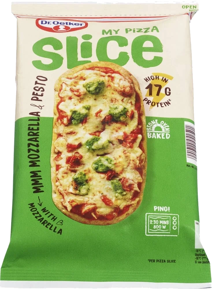 Pizza slice Mozzarella & pesto