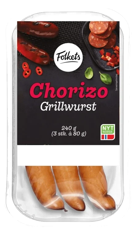 Pølse Chorizo 240g Folkets