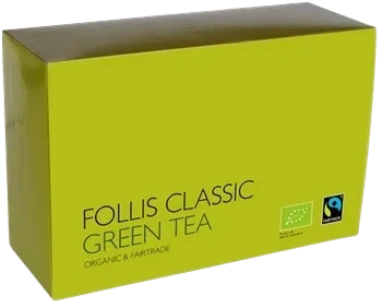 Green Tea, Økologisk & Fairtrade, 100stk, Follis Classic