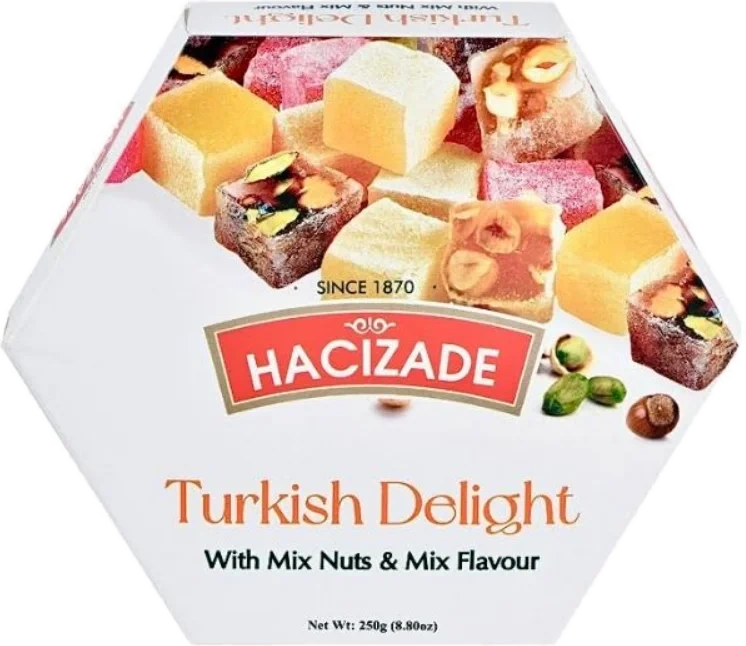 Hacizade Turkish Delight with Nuts & Mix 250g