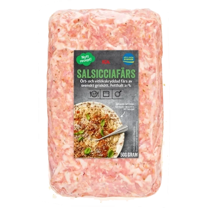 Salsicciafärs Pannfärdig 500g ICA