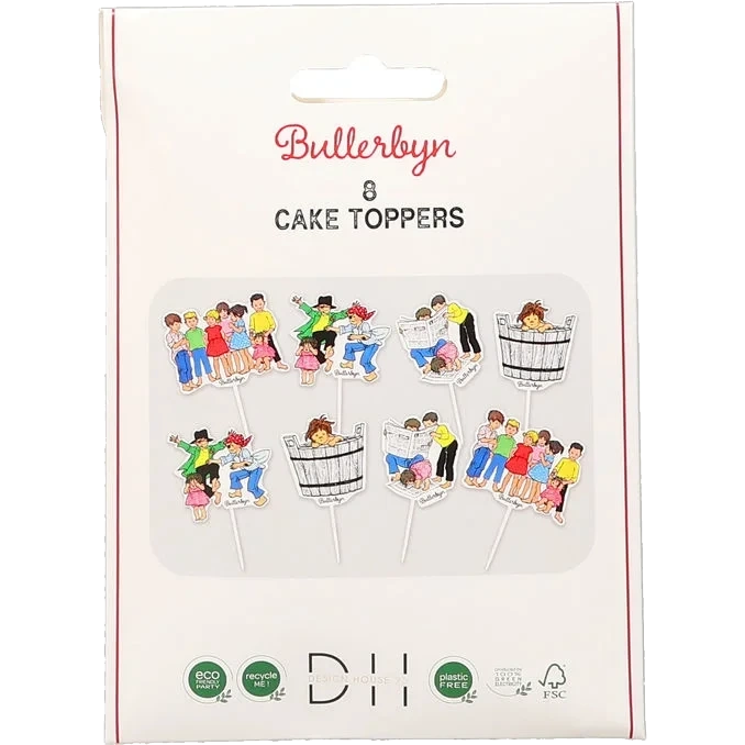 Bullerbyn Tårtdekoration 8-pack