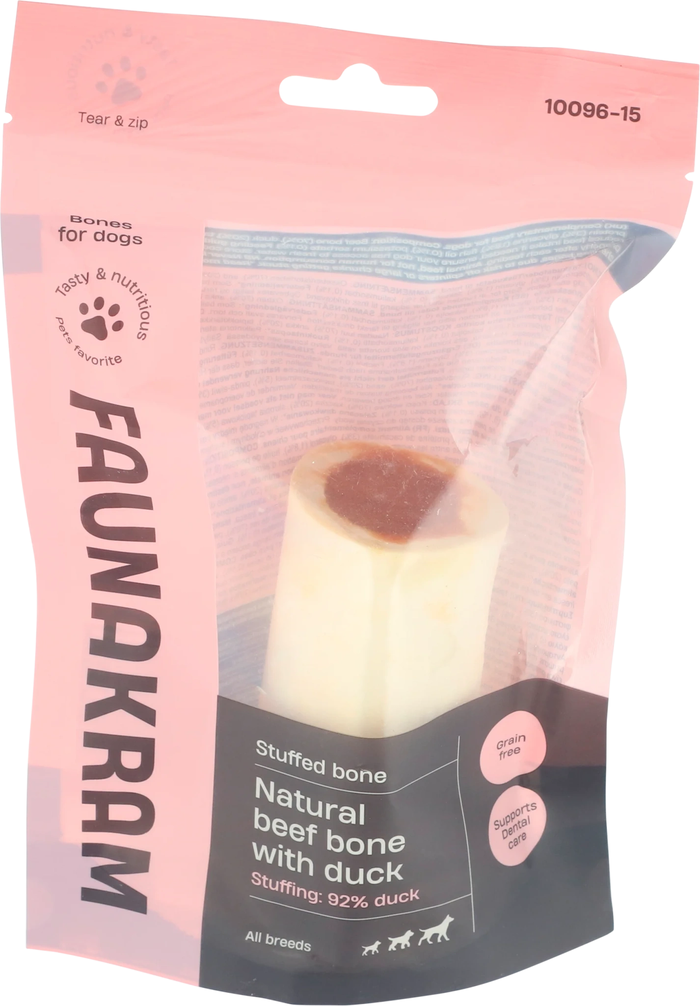 Faunakram Natural beef bone with stuffing: 92% duc