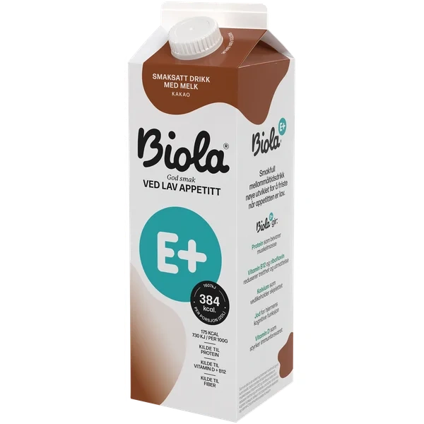 Biola E+ Plussdrikk Kakao 1l