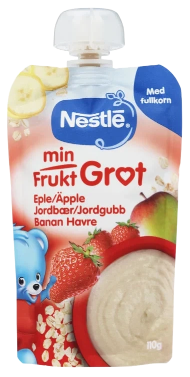 Min Fruktgrøt Jordbær 110g fra 6m Nestle