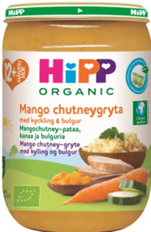 Mango Chutneygryte 12m 220g Hipp
