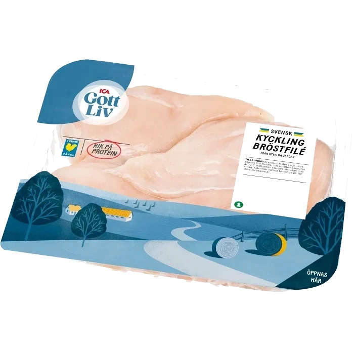 Kycklingbröstfilé Färsk 720g ICA Gott Liv