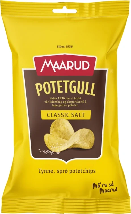 Potetgull Salt 40g Maarud Hel Kartong 20stk