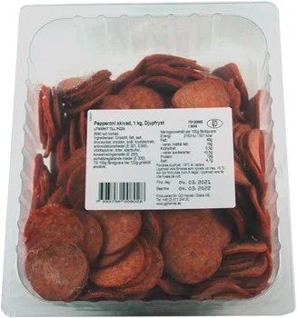 Peperoni korv skiv