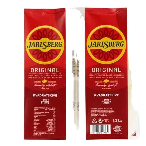 Jarlsberg 27 % kvadratskive 100x12g  1,2kg