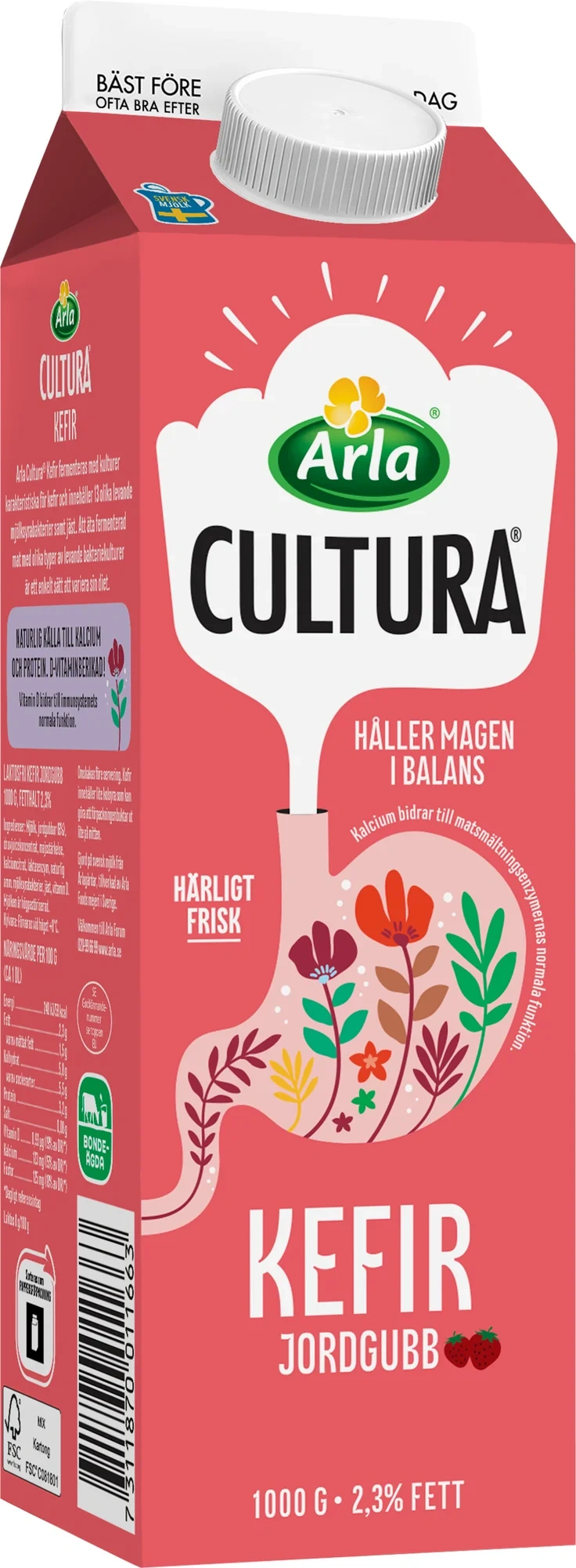 Cultura® Kefir jordgubb