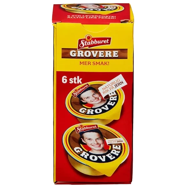 Leverpostei Grovere 6x22g Stabburet