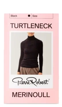 Pierre Robert Pologenser Ull - Black - XS